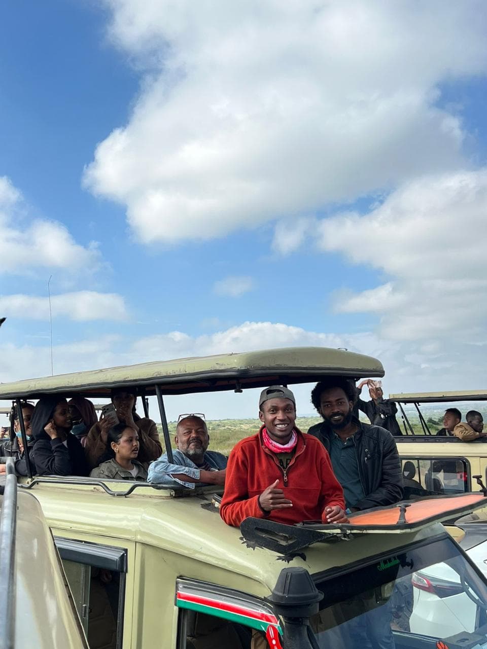 Guests enjoying the open-roof safari experience