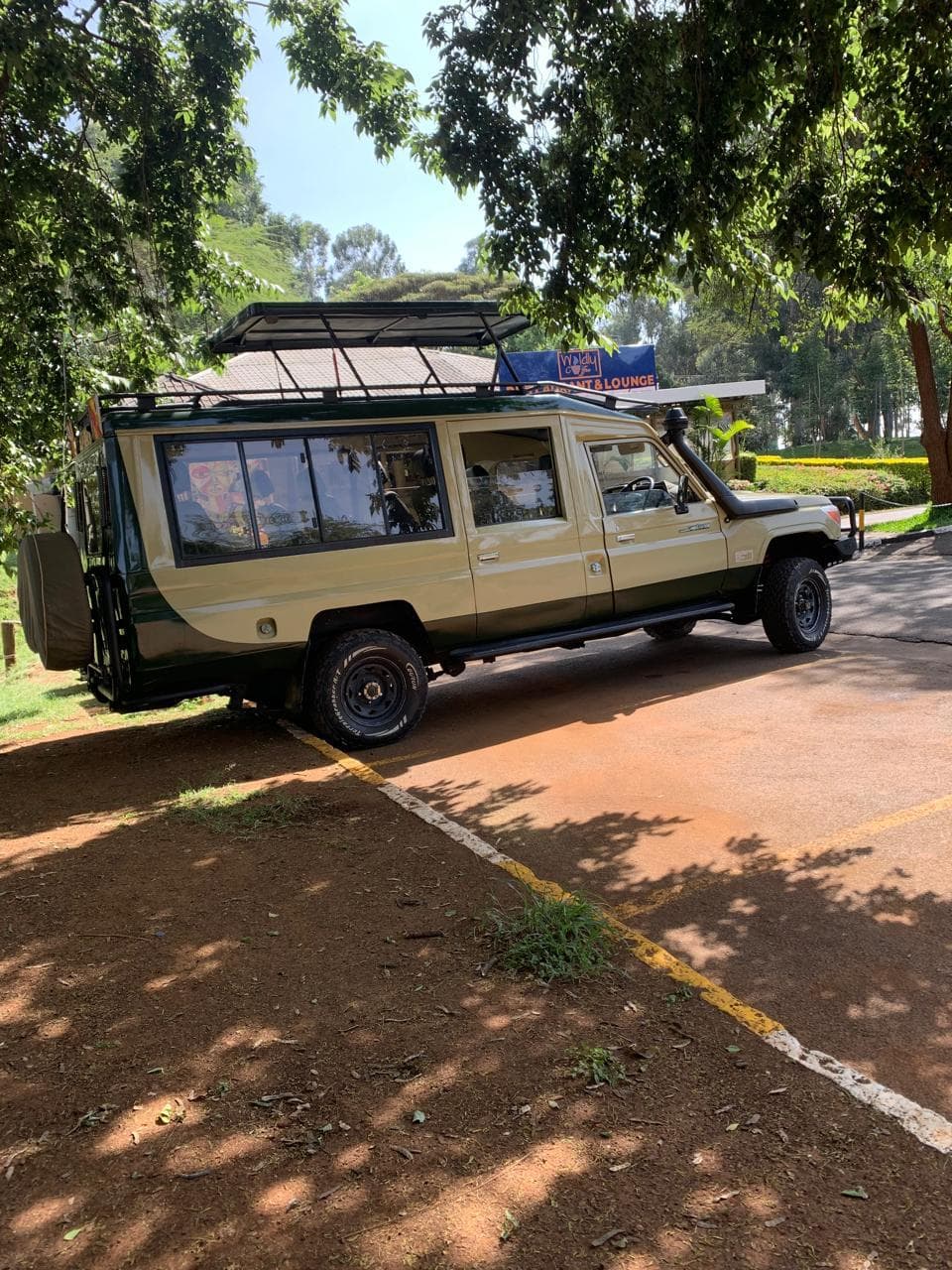 Custom safari Land Cruiser ready for departure